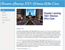 Tablet Screenshot of greaterlansing100womenwhocare.com